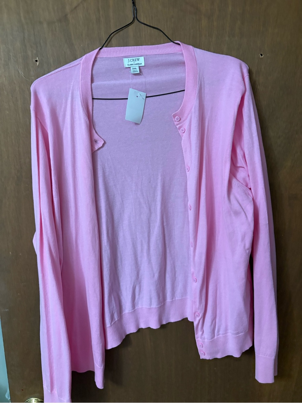 J. Crew Soft Light Pink Button Cardigan